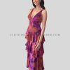 pleated chiffon boho dress manufacturer