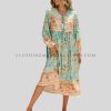 tassel tie neck boho dress manufacturer