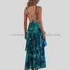 wholesale pleated chiffon boho dress