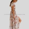 custom side split long boho dress