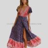 side split long boho dress wholesaler