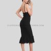 custom v neck bodycon midi dress