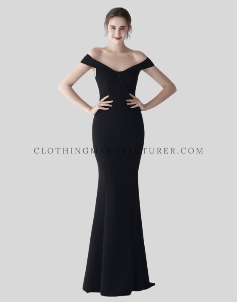 off shoulder long dress supplier