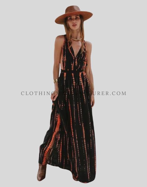tie dye boho dress supplier