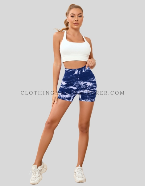 custom womens tie dye shorts