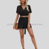 wholesale womens wrap style shorts