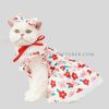 cats cotton clothes with detachable bow in bulk