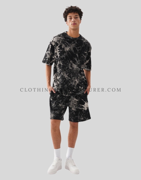 Wholesale Mens Tie Dye T Shirt Set mens tie dye t shirt set manufacturer