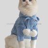 cats hoodie with pom poms supplier