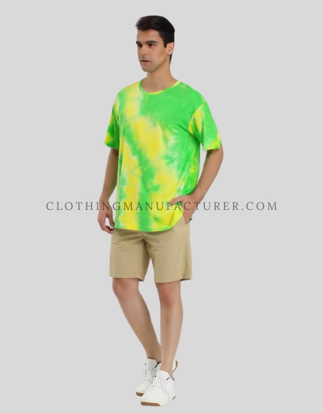 Custom Mens Short Sleeves Tie Dye T Shirt mens short sleeves tie dye t shirt supplier