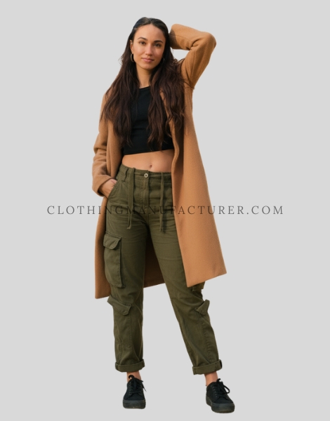 womens cuffed cargo pants supplier