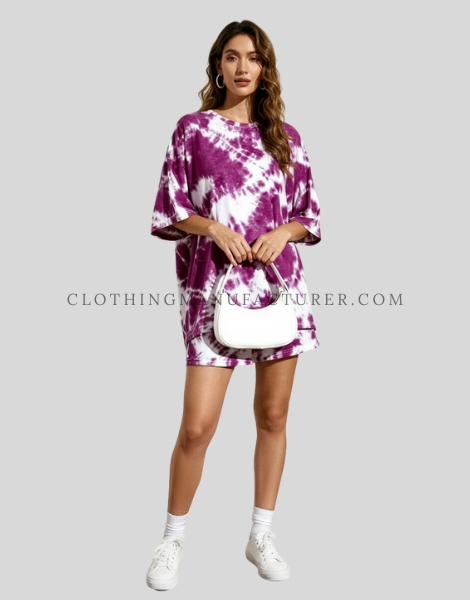 Custom Womens Oversized Tie Dye T Shirt womens oversized tie dye t shirt supplier