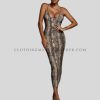 leopard printed spaghetti strap dress manufacturer