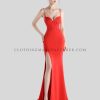 custom heart neck spaghetti strap dress