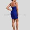 custom mesh cutouts spaghetti strap dress