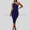 wholesale one shoulder spaghetti strap dress