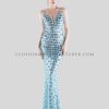 custom sequin slim spaghetti strap dress