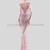 wholesale sequin slim spaghetti strap dress