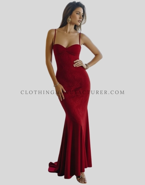 custom spaghetti strap wedding dress