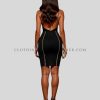 custom v neck spaghetti strap dress