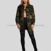 camouflage printed shacket for women supplier