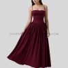 corset pleated spaghetti strap dress supplier