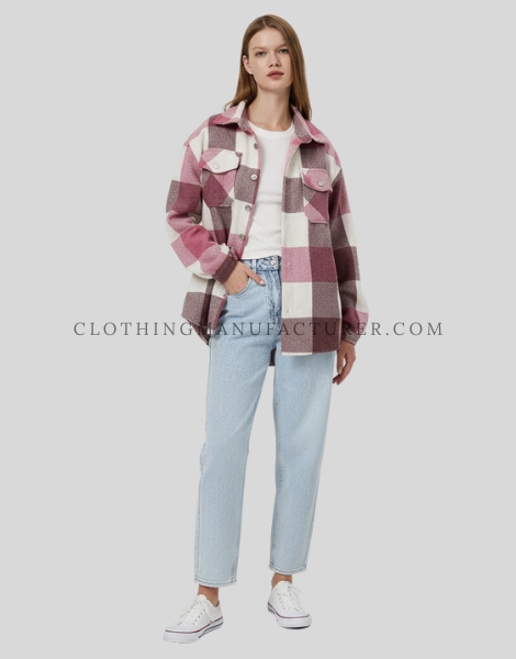 flannel shacket for women supplier