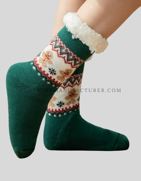 fleece lined christmas socks supplier