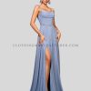 high side slit spaghetti strap dress supplier