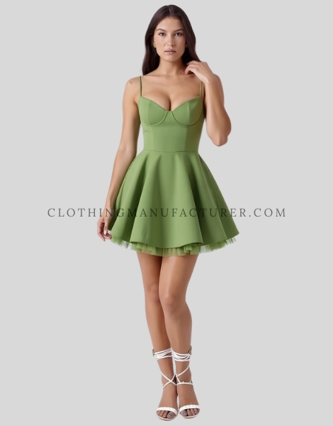 knee length spaghetti strap dress supplier
