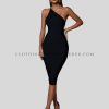 one shoulder spaghetti strap dress supplier