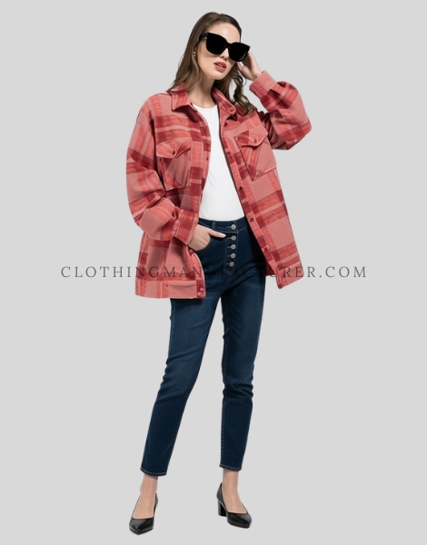 plaid shackets for women supplier