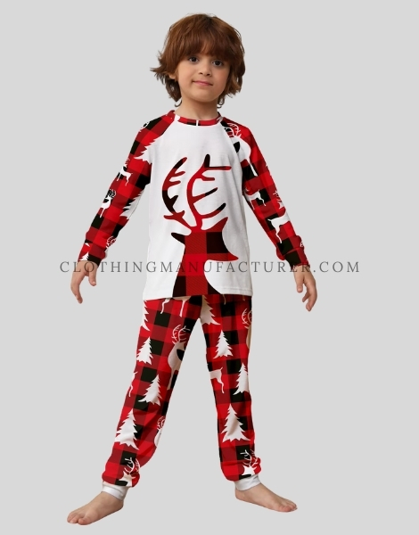 printed christmas clothes for kids supplier