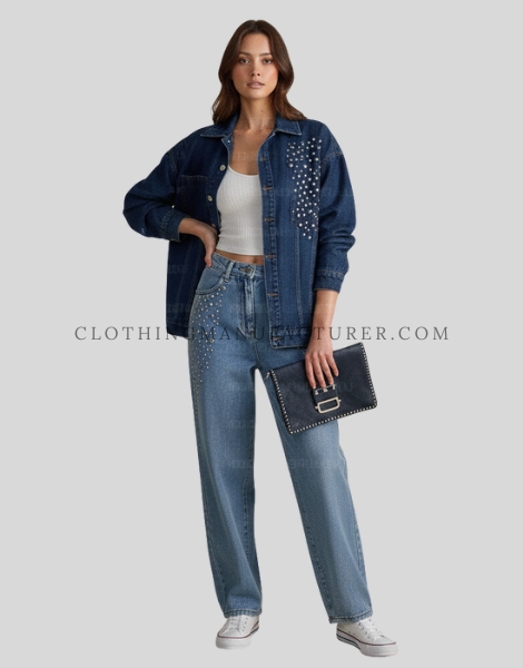 studded gem shackets for women supplier