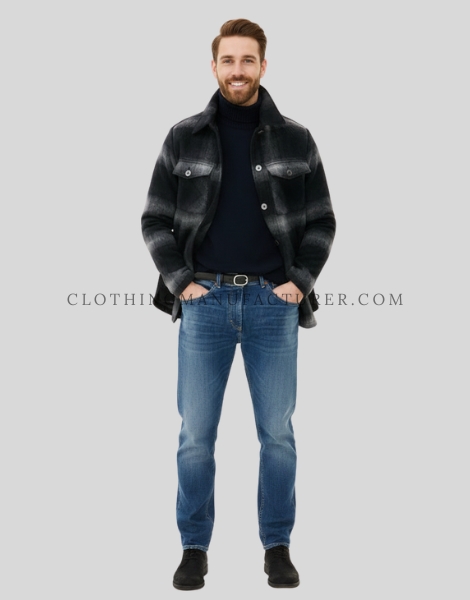 turtleneck shacket for men supplier