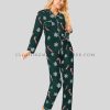custom womens christmas snowflake sleepwear clothes