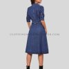 a-line midi denim dress manufacturer