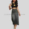 asymmetrical jeans skirt manufacturer