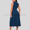 breasted slit denim dress manufacturer