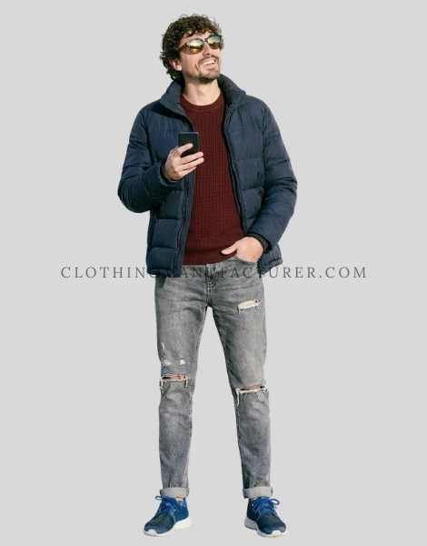 breathable puffer jacket for men manufacturer