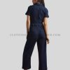 front zipper denim jumpsuit manufacturer