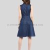keyhole cutout denim dress manufacturer