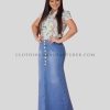 plus size long jeans skirt manufacturer