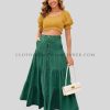 ruffle hem jeans maxi skirt manufacturer