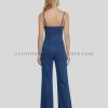 scoop neck denim jumpsuit manufacturer