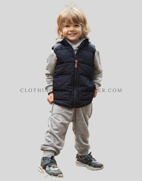 sleeveless puffer jacket for kids manufacturer