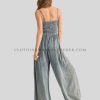 spaghetti straps denim jumpsuit manufacturer