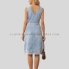 v-neck ripped denim dress manufacturer