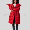 wide collar long length puffer jacket for women manufacturer