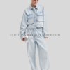 womens denim co-ord set with round neckline manufacturer